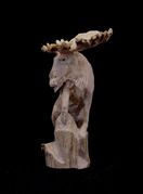 Zuni elk moose fetish carving