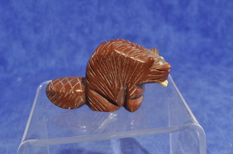 Pipestone beaver fetish carving from Zuni Pueblo authenticity guaranteed