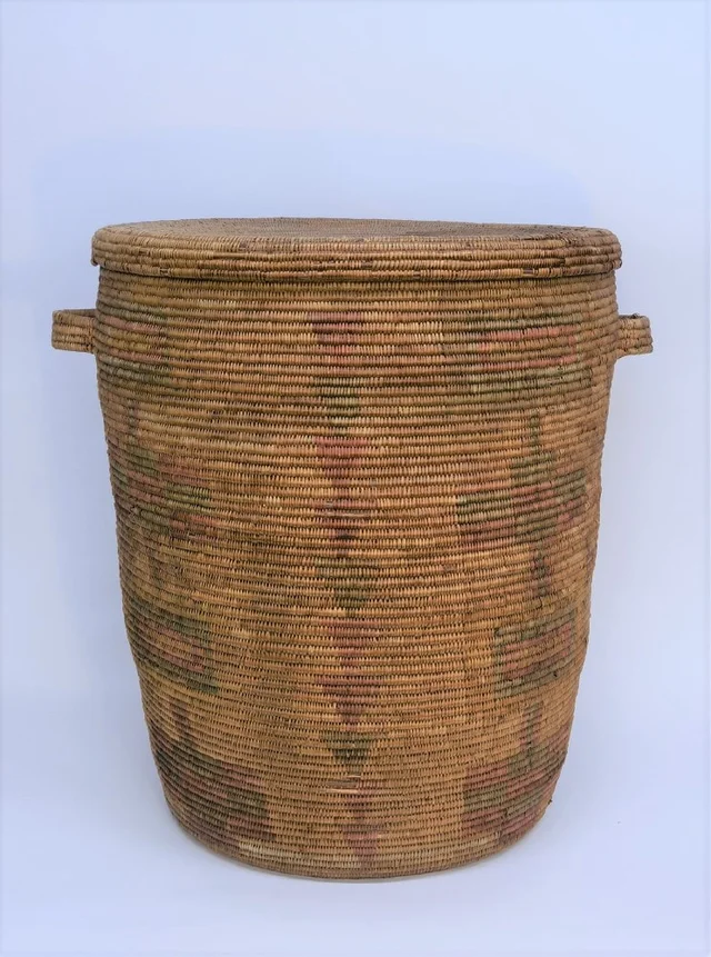 Vintage Coiled Wood Basket