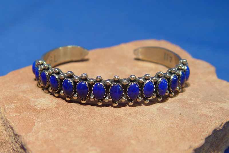 Navajo Indian lapis lazuli cuff