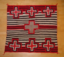woman's chief blanket crosses Navajo indian
