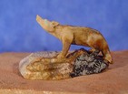 Fine detailed carving of coyote from Zuni Pueblo New Mexico Picasso Marble